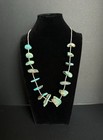 Big Chunky Navajo Vintage Turquoise Nugget Heishi Bead Necklace 25    106g  305