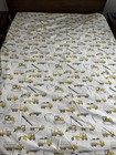 Land Of Nod Duvet Builder Yellow Construction Vehicles Twin Organic Cotton