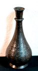 Rare Antique Indian  Bidriware Hookah Base With Pure Silver Inlay  18th Cent 