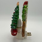 Vintage Costco Christmas Tree Window Wreath Acrylic Toggle Night Light