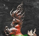 Old Chinese Dynasty Bronze Fengshui Zodiac Year Animal Horse Statue Sculpture