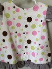 Remember Nguyen Girls 2t Polka Dot Cotton Top Puff Sleeve Ruffle Button Shirt