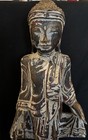  Vintage 18  Burmese Wood Buddha Statue Antique Style Mandalay Burma Carving