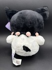 Authentic Sanrio 8    Kuromi Plush Black White Skull Bow Bnwt  new With Tags 