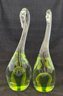 Vintage Mcm Murano Art Glass Pair Of Swans App 13 