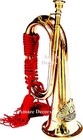 Brass Bugle With Silk Rope Tassel Australian Military Forces Copper Plated Horn