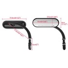 Black Motorcycle Mini Oval Rear View Mirrors For Harley Davidson Custom Bagger