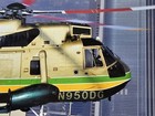 Large Lasd Rescue 5 N950dg Uh-3h Sea King Downtown Los Angeles 8x12 Photo Pic