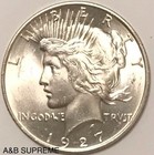 1927 D Peace Dollar From Obw Roll Estate Choice Gem Bu Uncirculated 90  Silver