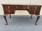 68162  Sligh Queen Anne Style Leather Top Writing Desk Mahogany