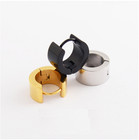 316l Stainless Steel 7mm Wide Band Silver Small Hoop Huggie Earrings Men Women