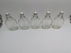 Glass Syrup Bottles 5 Ct  Wire Basket Caddy 1950s Mid-century Farmhouse Set Vtg