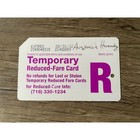 Mta Nyc Transit Metrocard Temporary Reduced-fare Card R Color Is Rare Magenta