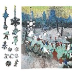 Wooden Jigsaw Puzzle For Adults By Foxsmartbox -370 Pcs -skating In Central Park