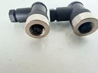 Qty 2 M12 4-pin Right Angle  Female Panel Aviation Wire Connector 12mm Ip67  38 