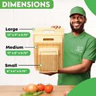 Bamboo Cutting Board 3 Piece Set  Wood Chopping Boards Serve With Juice Groove