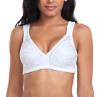 Women Front Closure Wire Free Back Full Support Posture Corrector Bra Firm Hold