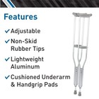 Aluminum Crutches  Adult  Tall  5  10    6  6      Pair Of Lightweight  Height