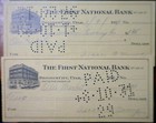 Utah 1929 -1931 X2 Pcs The First National Bank Ut Checks   2 Check Lot Free Ship