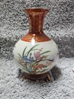 Exquisite 8 5  Imari-arita Ware  Ivery Crackle Glaze Floral Japanese Vase