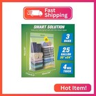Hibag 25 Gallon Jumbo Storage Bags  35    X 24    Resealable Clear Bags With Handle 