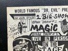 Horror Spook Shock Stage Dr Evil Show Vtg 1970s Live Movie Monsters Paper Poster