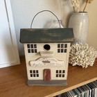 Primitive Folk Art Birdhouse Bob Huffman 1999 Apple Basket Inn Hand Painted Vtg
