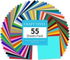 55 Pack Permanent Adhesive Vinyl Sheets For Decor Sticker  Party Decoration     