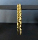 Vintage 22k Gold Plated Indian Bangle Set With Engraved Design  2pcs 