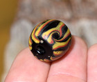 Antique Venetian Lampwork Semi Feathered Italian Stripe Eye Bead  African Trade