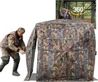 Hunting Blind 270 360 Degree See Through Ground Blind For Deer Hunting  2 3 P   