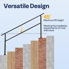 2 Pack Outdoor Stair Hand Rails 6 Step Porch Deck Railing Kit     Galvanized Steel