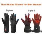 Heated Electric Thin Ski Gloves Touchscreen Hand Warmer Rechargeable Battery