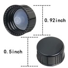 16pcs Phenolic Resin Cover 20mm Black Poly Seal Screw Caps For Daily Chemical   