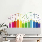 Color Educational Wall Decals Kids Large nursery Daycare Playroom Colorful 