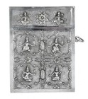 Antique C1890 Madras Swami Solid Silver Card Case - Colonial Anglo-indian
