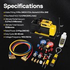 3 4 Hp 7 2 Cfm 2-stage Hvac Vacuum Pump   4 Way Ac Manifold Gauge Set For R134a