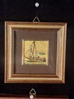 Vintage Miniature Screen Printing On 22kt Gold Leaf - Italian Foglia Oro