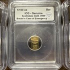 Lot Of  6    9999 Gold Bar   icg Genuine  Scottsdale  Chad   Egyptian  Libertad 
