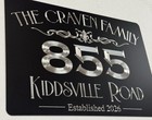 Engraved Personalized Custom House Home Number Street Address Metal Sign 10x7