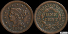 1849 Braided Hair Head Large Cent  Extremely Fine  Condition  Free Ship  C7269