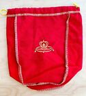Red Crown Royal Bag - 12 Year Reserve -gold Embroidered Crown On Cushion Limited