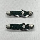 Vtg Kutmaster Girl Scouts Pocket Knife Green Utility Logo Usa Retro Lot Of 2