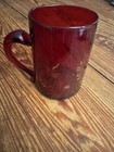 Antique Hand Blown Hand Painted Ruby Red Glass Mug -    for A Good Girl   