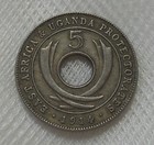 1914 K East Africa   Uganda Protectorates 5 Cent Coin Xf 