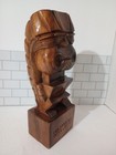 12  Vintage Hand Carved Wooden Tiki God Man Statue Hawaii Artisan Authentic