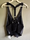 Vtg Firenze Santa Barbara Deadstock Sexy Biker Leather Vest button Front small