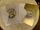 Chanel New Set Of 2 Vip Holiday Greeting Cards With Insert And Envelope Gold