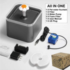 2l Electric Automatic Pet Dog Cat Water Fountain Drinking Bowl Led Dispenser Us