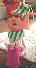 Vintage Japan Pixie Elf Knee Hugger Pink W  Japan Paper Label Pointy Ears Nose